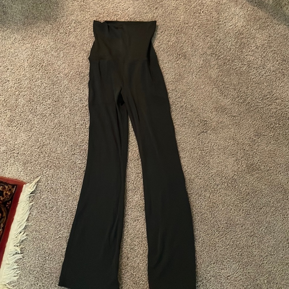 High waisted full length flair leggings